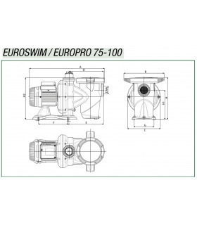 Bomba DAB Euroswim 100 1 CV Trifásica