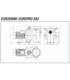 Pump DAB Euroswim 300 3 CV T