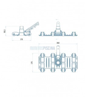 Shark flexo manueller Reiniger für Schwimmbecken