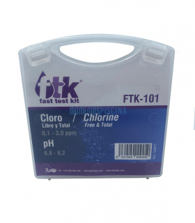 Kit análisis cloro libre, total y pH FTK 101