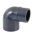 Reduced 90º PVC elbow for gluing