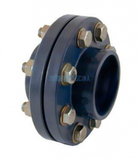 PVC flange connection (kit) for gluing