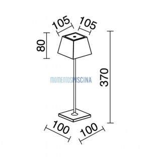 Lámpara LED portátil Litta Square