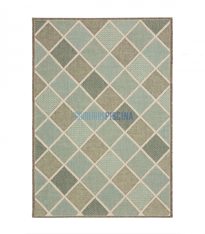 Alfombra exterior 180 x 280 cm Meridian Turquesa